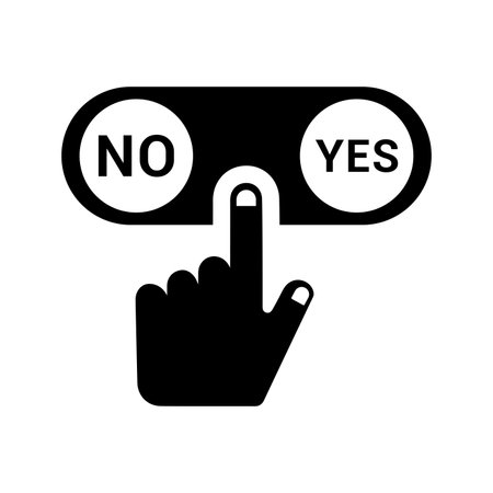 Yes or No Decision icon. Flat style vector EPS use in infographics,web design, presentations and on printed materials.のイラスト素材