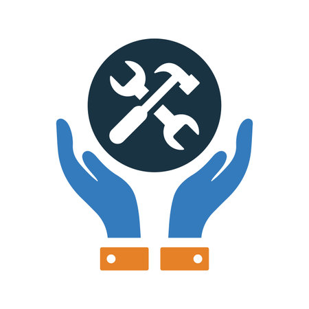 Maintenance repair service tools icon. design template vector illustration for graphic and web design or commercial purposes.のイラスト素材