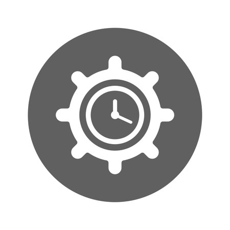 Time Setting icon. Flat style vector EPS use in infographics,web design, presentations and on printed materials.のイラスト素材