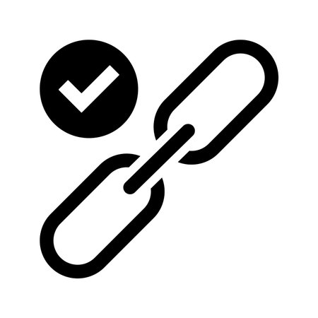 Backlink Checker icon. symbol for use on mobile apps, print media and web design or any type of design projects.のイラスト素材
