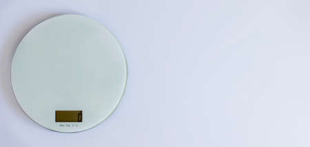 Digital Kitchen Scale on white backgroundの写真素材