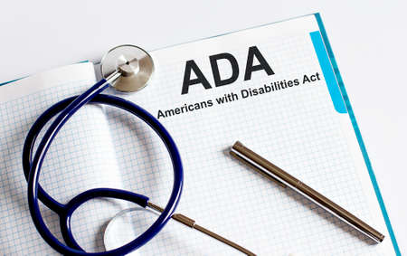 Paper with Americans with Disabilities Act ADA on tableの写真素材