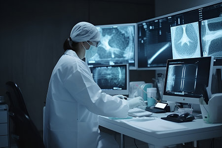 Doctor analysis brain, of medical processing patient. medical concept. Generative AIの素材