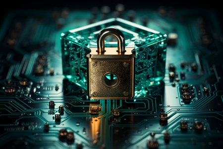 cybersecurity and privacy concept of a data protection. Technology conceptの素材