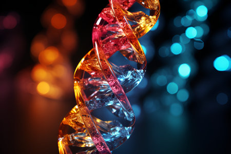 DNA gene helix spiral molecule structureの素材