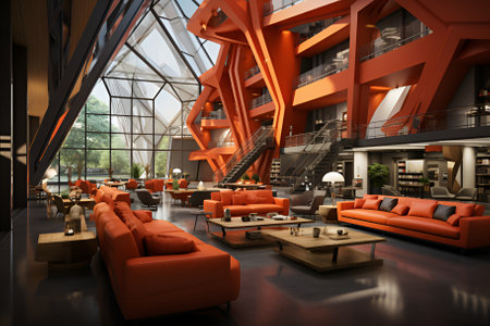 bright and fashionable interior store in modern mallの素材