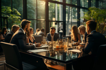 Group businessmen meeting on workplace, business conceptの素材