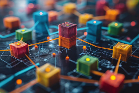 concept of business structure. abstract model of the organization. business management modelの素材