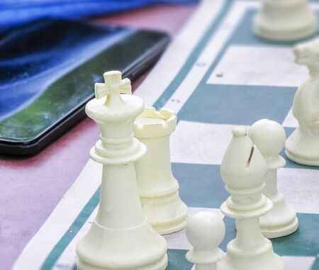 Chess the indoor Game,encient game and modern equipment on same place.