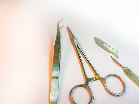 Minor Surgery Instruments on the table.の写真素材