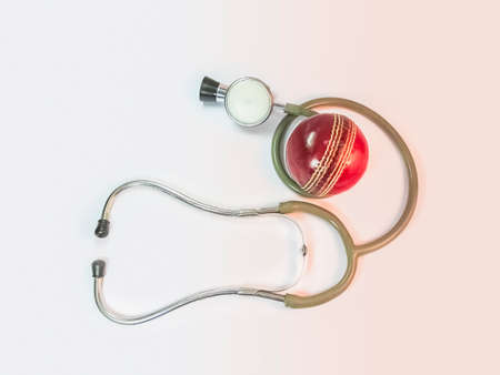 Stethoscop  on the doctor's table isolated.の写真素材