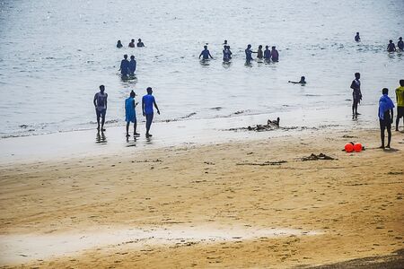 Mass travelling for fun and tour to the seashore or Beach around Asia to  India in the year 2019.Digha a city in the beach of bay of Bengal very near Orissa,india, very popular beach resort in eastern India. Mandarmoni, Tajpur, Talsari, nearly beaches of のeditorial素材