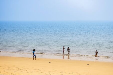 Mass travelling for fun and tour to the seashore or Beach around Asia to  India in the year...