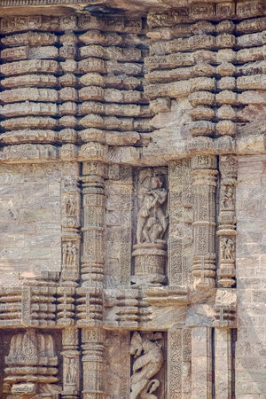 Traveling to the world heritage site Konark temple of Odisha, India, near Puri,11th February 2020.のeditorial素材