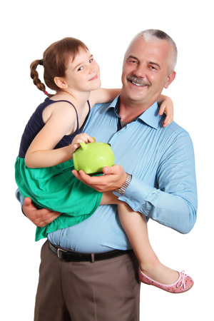 Father holding a childの写真素材