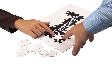 Teamwork conceptの写真素材