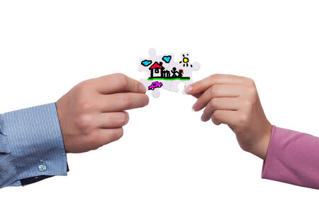 Family concept isolated on whiteの写真素材