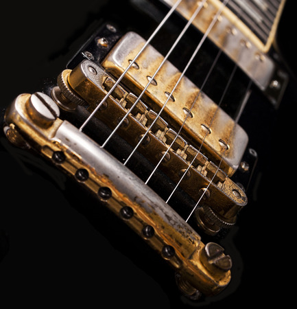 Close up of electric guitarの写真素材