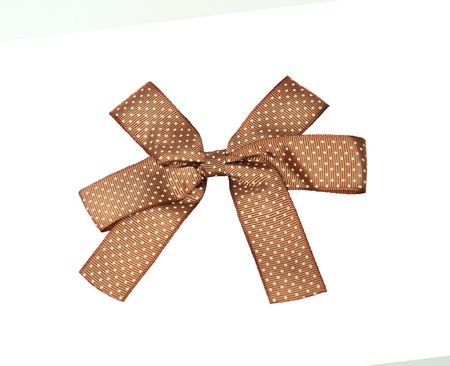 Beautiful gift bow, isolated on white backgroundの写真素材