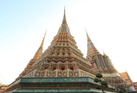Pagodas in Wat Pho ,Bangkok, Thailand の写真素材