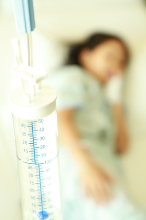 Little girl in hospital の写真素材