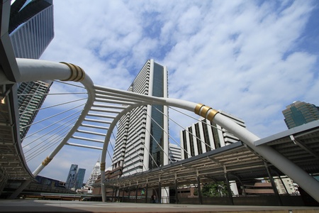 Pubic skywalk at bangkok downtown square ,thailand のeditorial素材