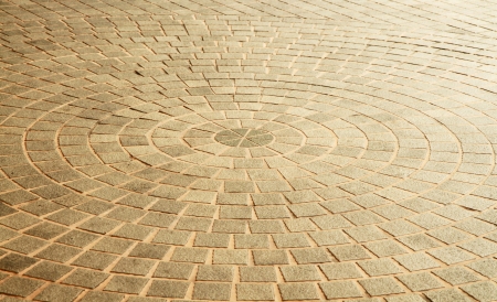 Aged stone tile floor 