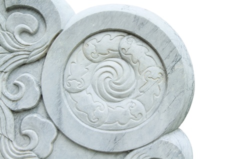 Carved marble in lotus formの写真素材