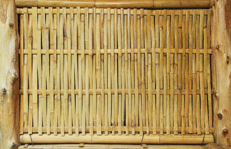 Background of beige color bamboo woodの写真素材