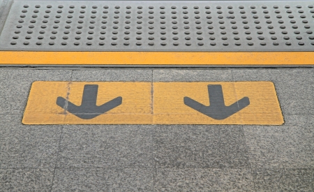 Exit sign on platform 