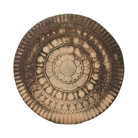 Stone carved isolated on white background の写真素材