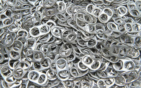 Ring pull of cans for background の写真素材