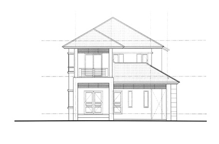 House plan - Front viewの写真素材