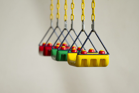 Row of colorful swing