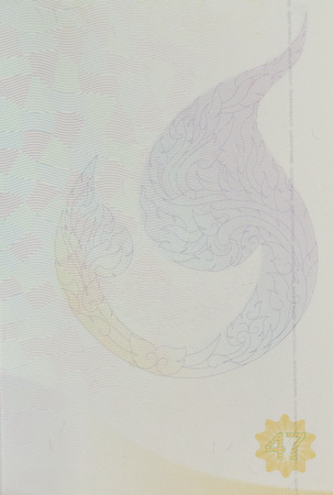 Close up image of Thai passportの写真素材