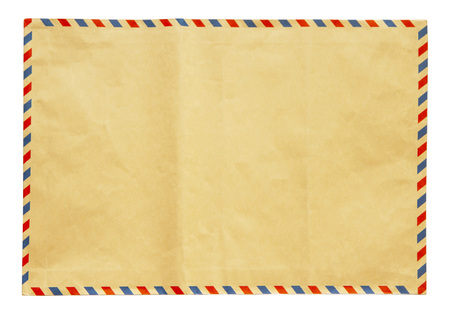 Brown envelope isolated on white backgroundの写真素材