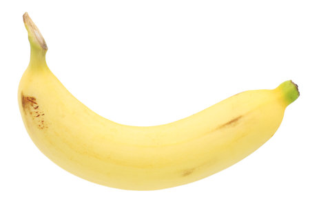 Ripe banana fruit isolated on white backgroundの写真素材