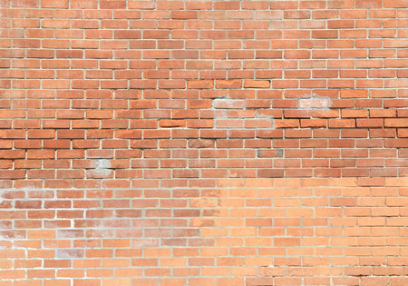 Red grunge bricks wall texture or background.の写真素材