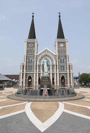CHANTABURI THAILAND - 17,Apr, 2023 : Catholic church of Maephra Patisonti Niramon located in Chantaburi province Thailand.のeditorial素材