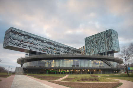 SKOLKOVO, MOSCOW, RUSSIA - DECEMBER 7, 2011: Innovative center Skolkovo where IBM  and the Skolkovo Foundation have signed agreement aimed at driving innovation on December 7, 2011 in Skolkovoのeditorial素材