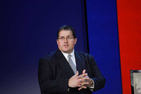 ATLANTA, GA, USA, MARCH 4, 2014 - Avanade Managing Director Robert Wollan makes speech at Microsoft Convergence conference in Georgia World Congress Center on March 4, 2014 in Atlanta, GAのeditorial素材