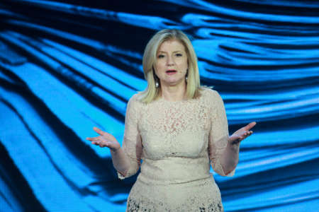 ATLANTA, GA, USA, MARCH 5, 2014 - The Huffington Post Media Group President Arianna Huffington makes speech at Microsoft Convergence conference in Georgia Congress Center on March 5, 2014 in Atlanta, GAのeditorial素材