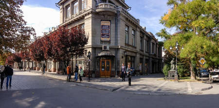 SIMFEROPOL, UKRAINE - OCT 7, 2014: Crimean Russian Drama theater opens its 196th year of operation...