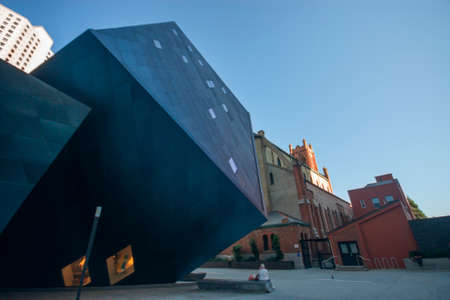 SAN FRANCISCO, USA - OCT 1, 2012: The Contemporary Jewish Museum building on Oct 1, 2012 in San Francisco. It was designed by Daniel Libeskind and has 5,900 square meter areaのeditorial素材