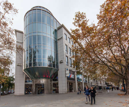 BERLIN, GERMANY - NOVEMBER 12, 2014: BMW showroom building at Kurfuerstendamm in Berlin, Germany on November 12, 2014.のeditorial素材
