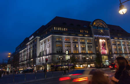 BERLIN, GERMANY - NOVEMBER 12, 2014: Buyers aim to Kaufhaus Des Westens department store in Berlin, Germany on November 12, 2014. KaDeWe is the second-largest department store in Europe.のeditorial素材