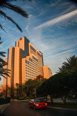 ORLANDO, FL, USA - MARCH 10, 2008: The Peabody Hotel on International Drive in Orlando, USA on March 10, 2008. In 2013 it was sold for $717 million and renamed as Hyatt Regency Orlando.のeditorial素材