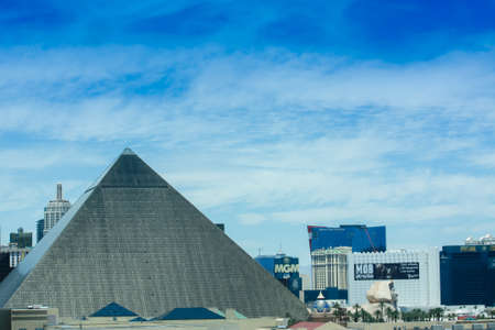 LAS VEGAS, NV, USA -  JUNE 11, 2013: Luxor hotel and casino pyramid in Las Vegas on June 11, 2013.  Luxor is the second largest hotel in Las Vegas  and the third largest in the world.のeditorial素材