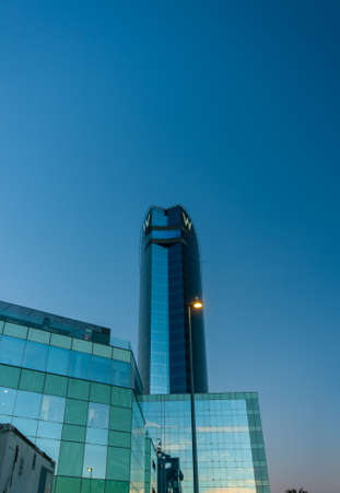 BARCELONA, SPAIN - NOVEMBER 10, 2015: W Barcelona Hotel, also known as the Hotel Vela (Sail Hotel) on November 10, 2014 in Barcelona, Spain. Designed by Architect Ricardo Bofill it is 170 meters high.のeditorial素材
