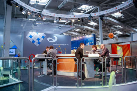 HANNOVER, GERMANY - MARCH 2, 2010: Booth of Spain at CeBIT information technology trade show in Hannover, Germany on March 2, 2010.のeditorial素材